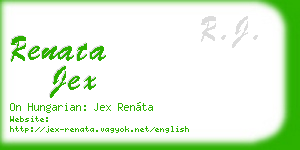 renata jex business card